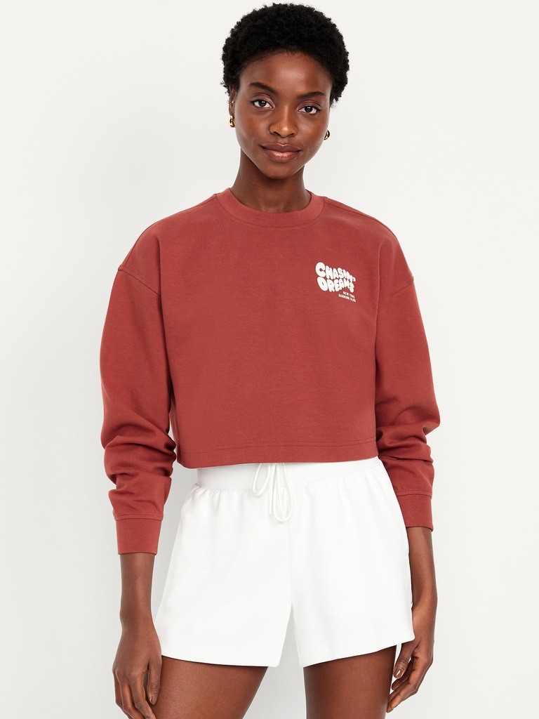 Dynamic Fleece Oversized Crop Sweatshirt