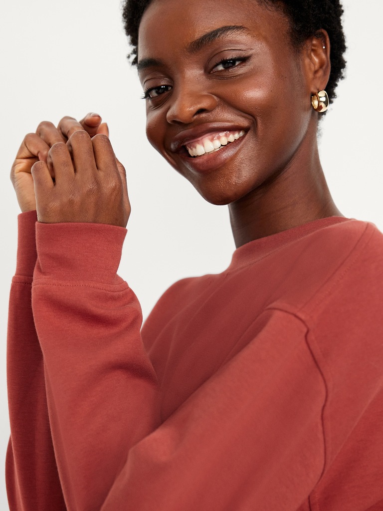 Dynamic Fleece Oversized Crop Sweatshirt