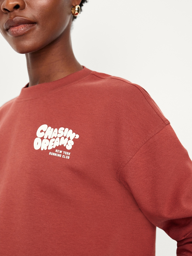 Dynamic Fleece Oversized Crop Sweatshirt