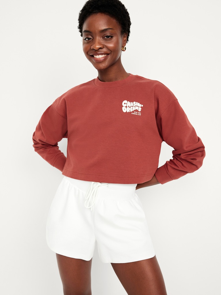 Dynamic Fleece Oversized Crop Sweatshirt