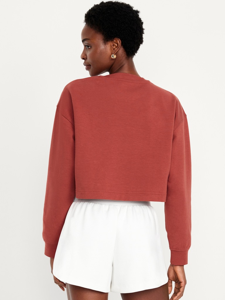 Dynamic Fleece Oversized Crop Sweatshirt