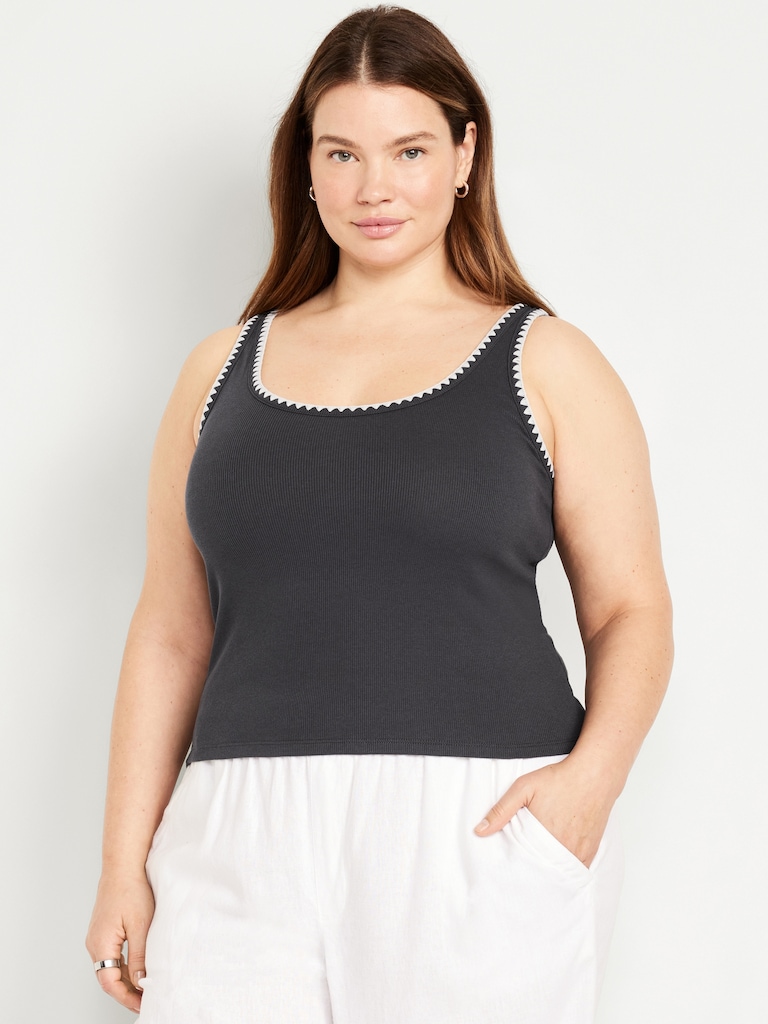 Embroidered Tank Top