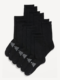 Gender-Neutral Crew Go-Dry Socks 6-Pack for Kids