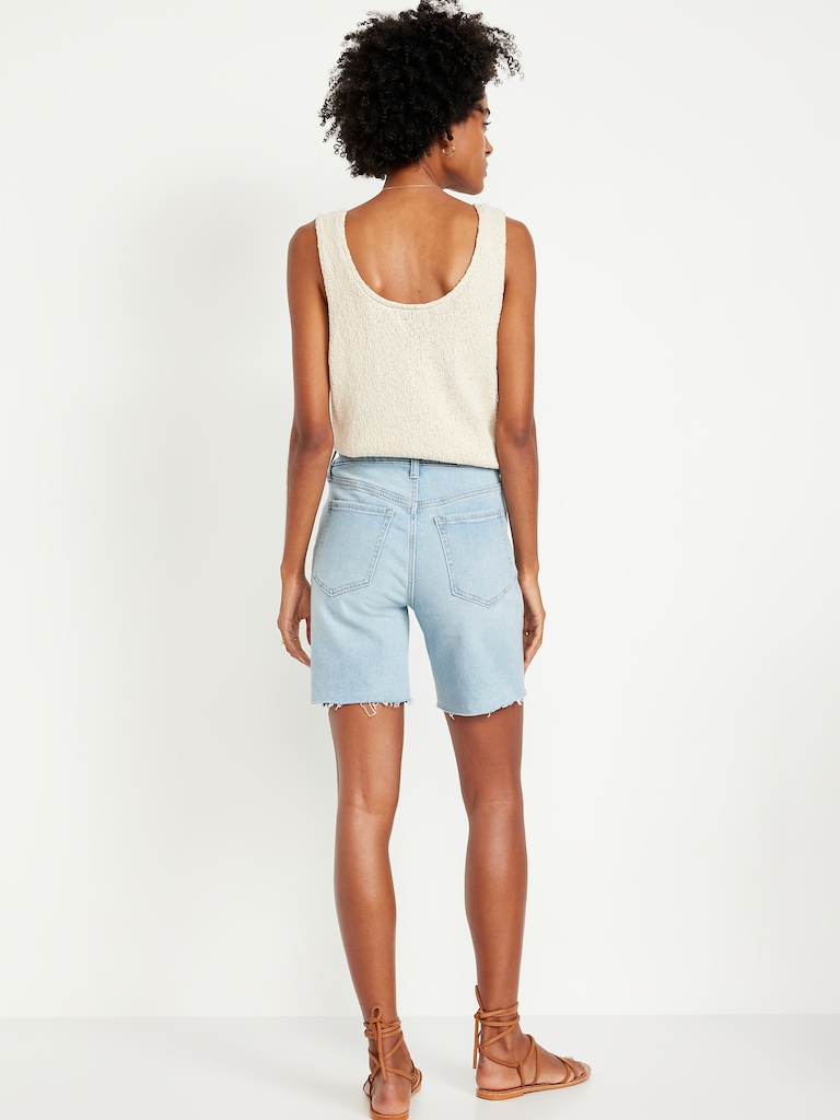 High-Waisted OG Jean Cut-Off Shorts -- 7-inch inseam