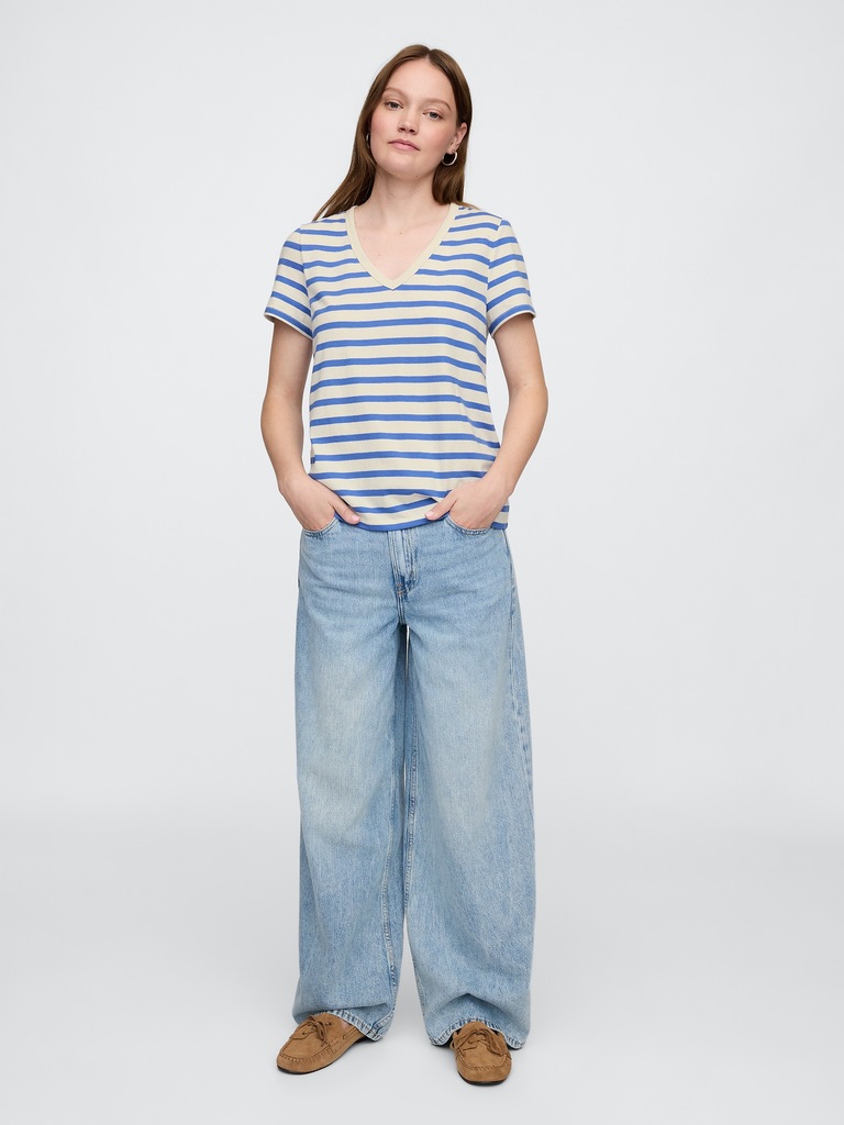 Favorite Stripe V-Neck T-Shirt