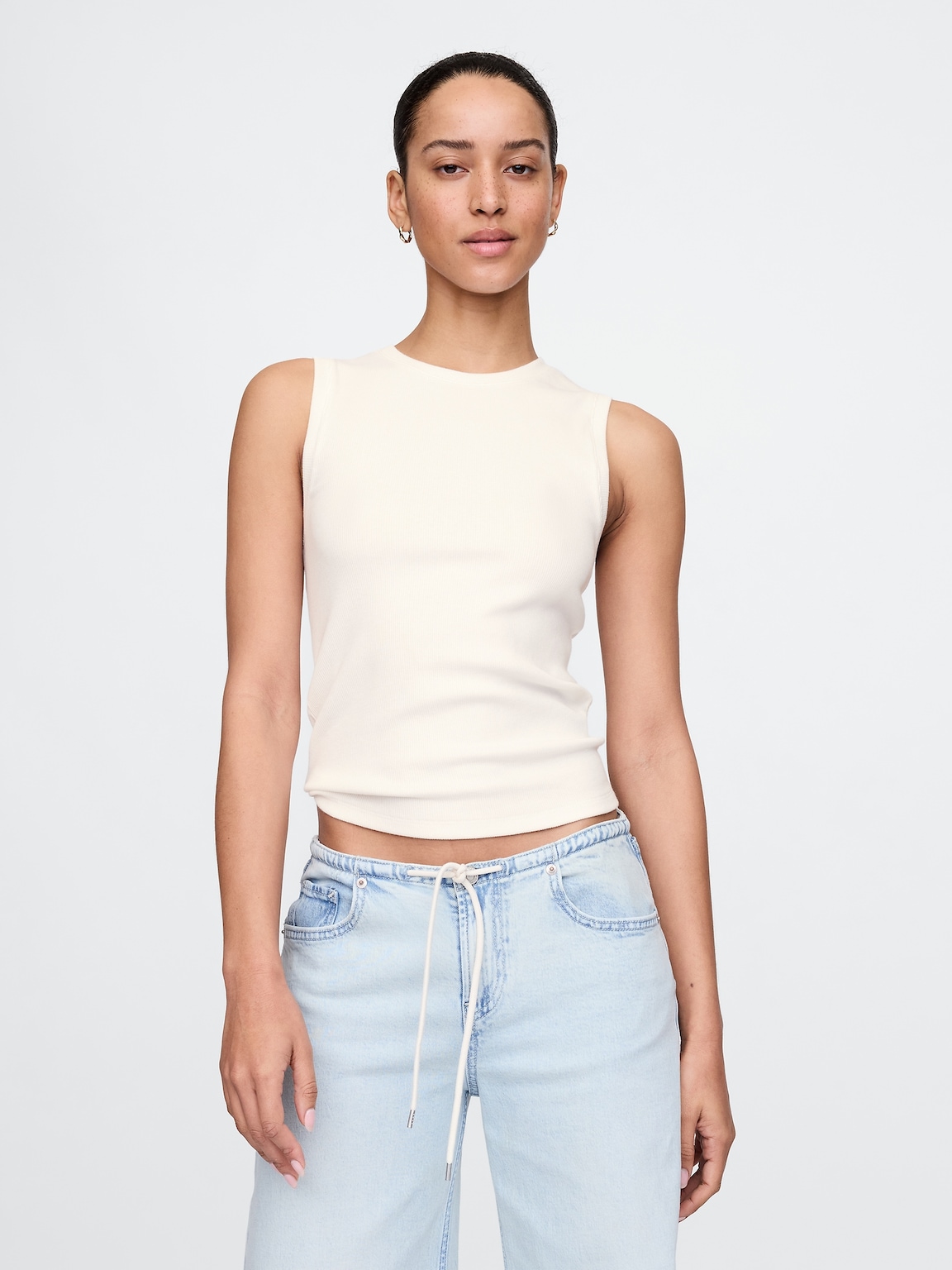 V-Neck Hardware One-Piece Swimsuit