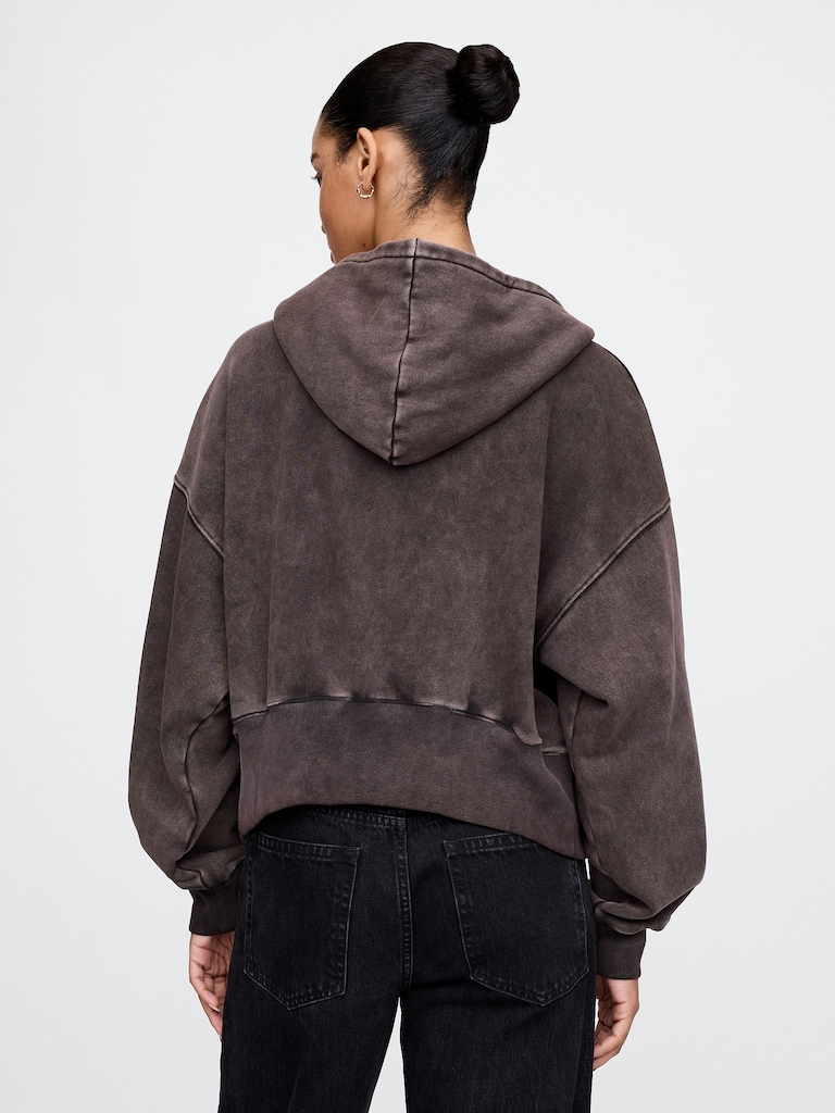 VintageSoft Full-Zip Wedge Hoodie
