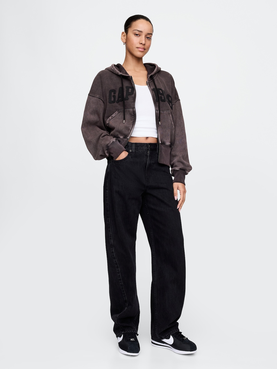 VintageSoft Full-Zip Wedge Hoodie