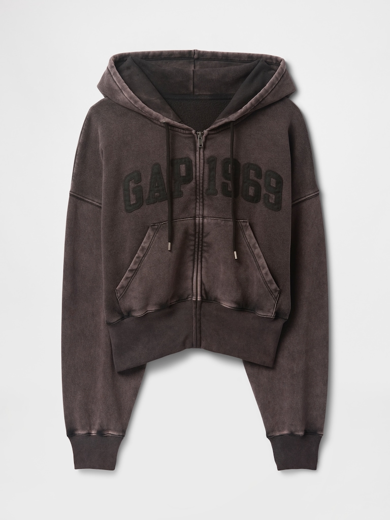 VintageSoft Full-Zip Wedge Hoodie
