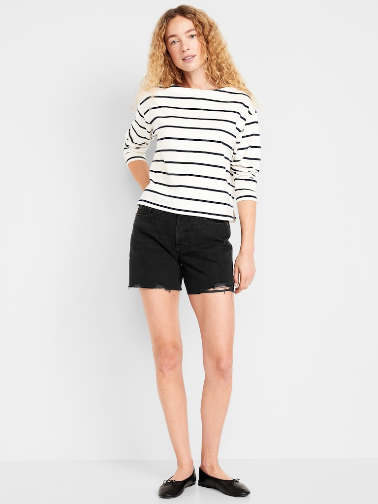 High-Waisted OG Jean Cut-Off Shorts -- 5-inch inseam