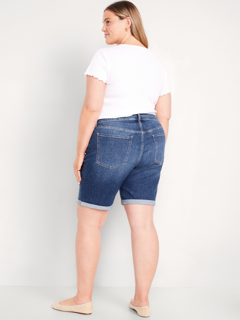 High-Waisted Wow Jean Shorts -- 9-inch inseam