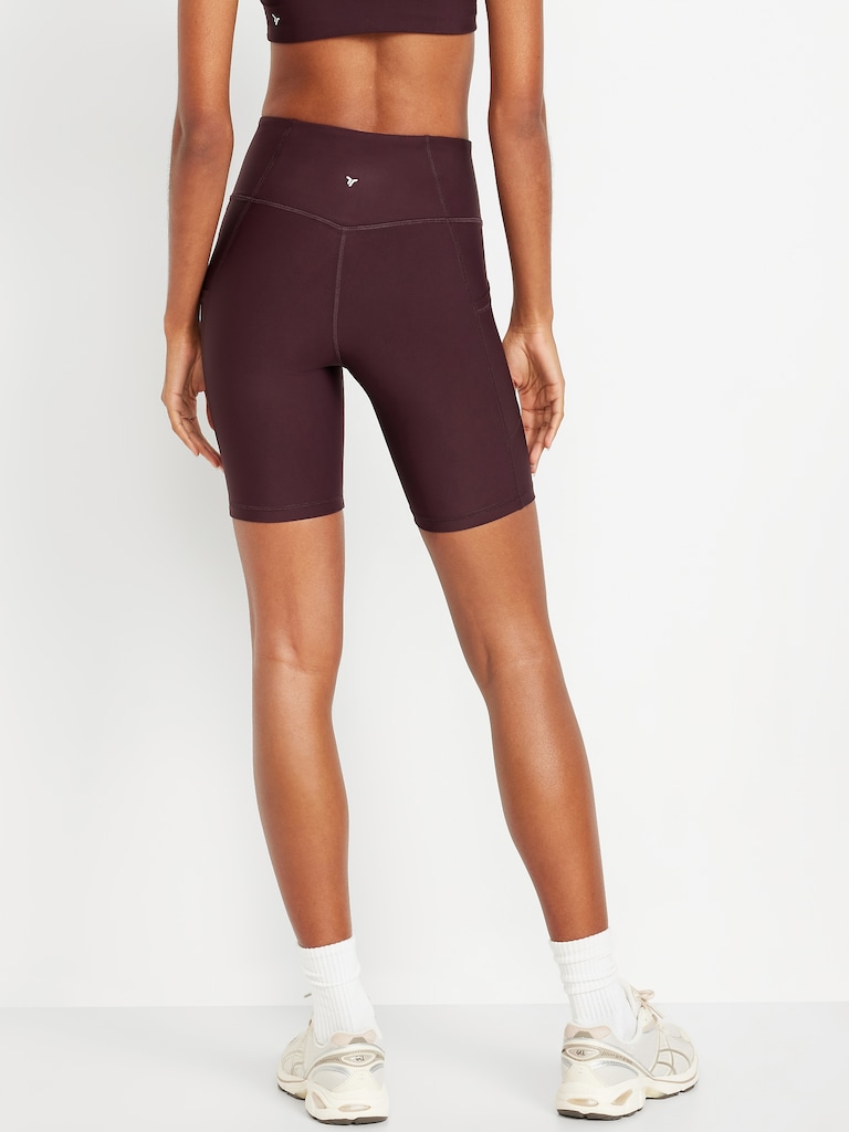 High-Waisted PowerSoft Biker Shorts -- 8-inch inseam
