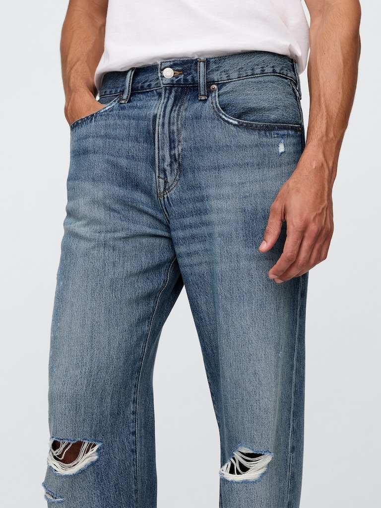 Destructed SuperSoft Relaxed Jeans