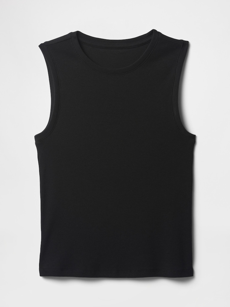 Modern Rib High-Neck Top