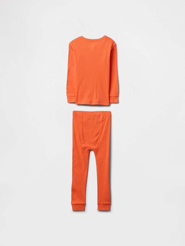 Baby & Toddler Organic Ribbed Cotton PJ Set