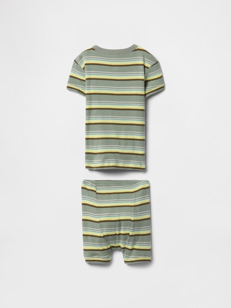 Baby & Toddler Organic Ribbed Cotton PJ Set