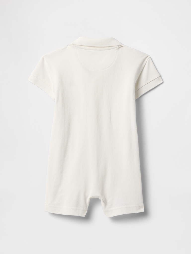 Baby Pique Polo Shorty One-Piece