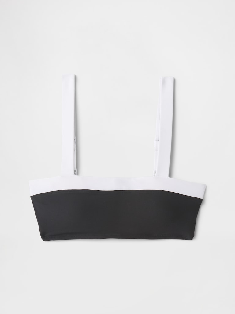 Colorblock Bandeau Bikini Top