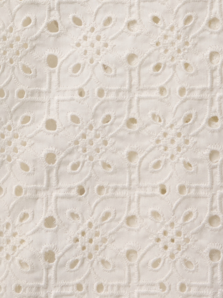 Poplin Eyelet Full-Zip Pocket Shirt