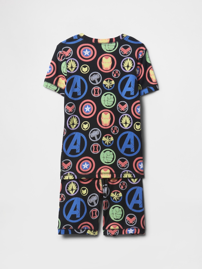 Kids Organic Brushed Cotton Marvel PJ Set