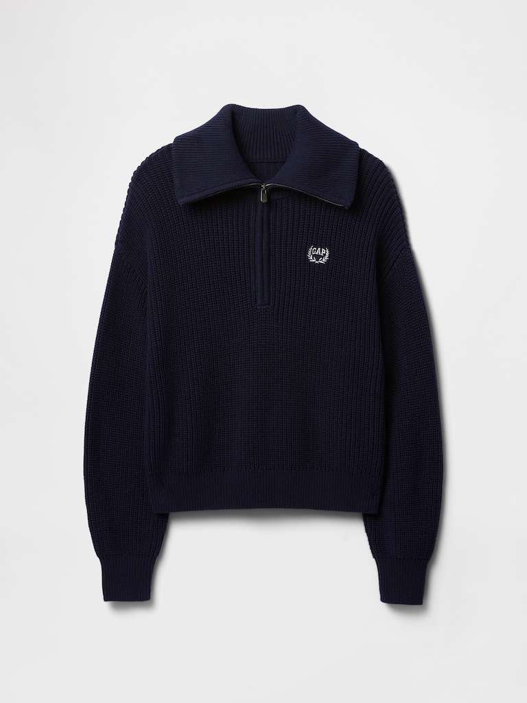 100% Cotton Half-Zip Pullover Sweater
