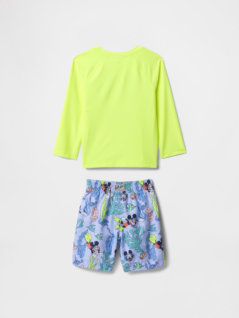 Gap × Disney Baby & Toddler Rash Guard Swim Two-Piece