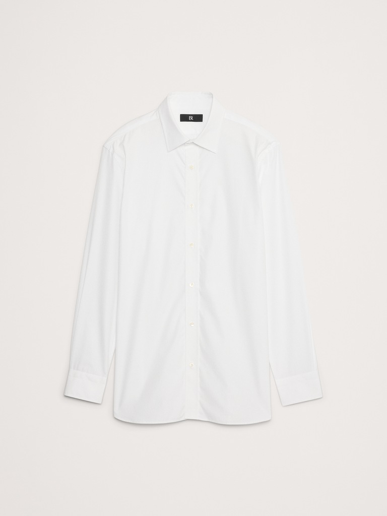 Tailored Slim-Fit Premium Cotton Poplin Dress Shirt