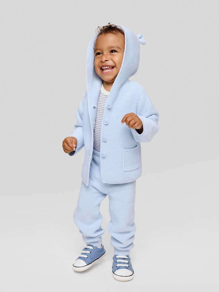 Baby Bear Garter Cardigan