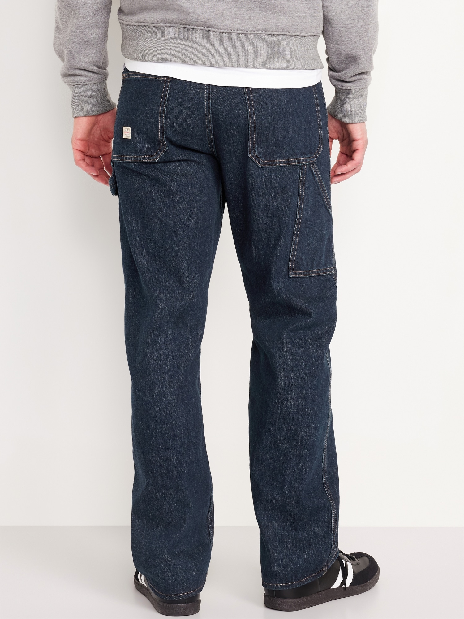 親*人様 00s OLD NAVY painter wide black pan Men Jeans Carpenter | Old Navy