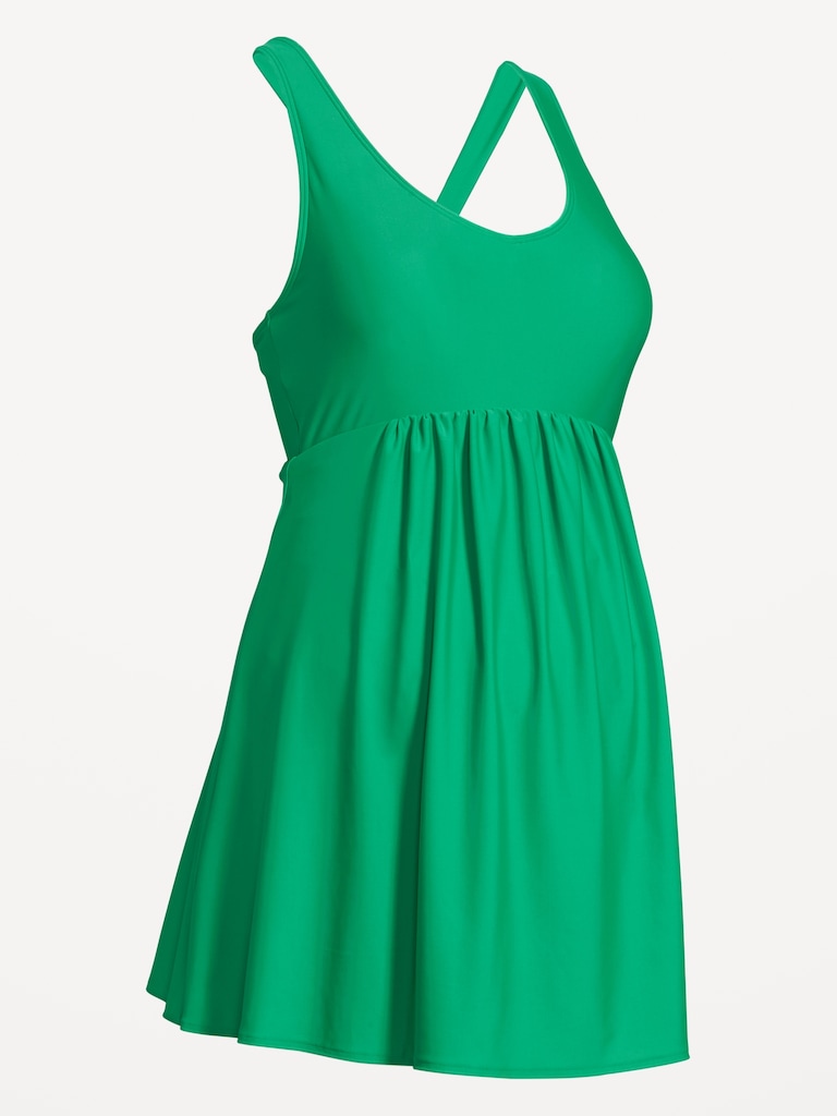 Maternity Halter Swim Dress