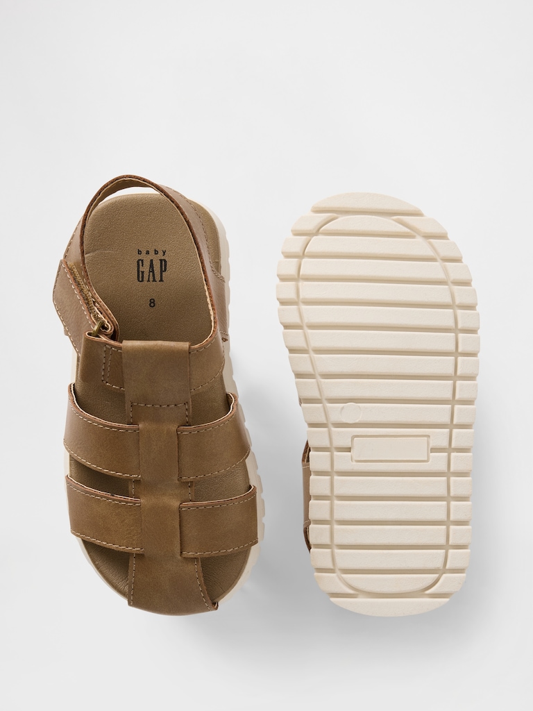 Toddler Vegan Leather Fisherman Sandals