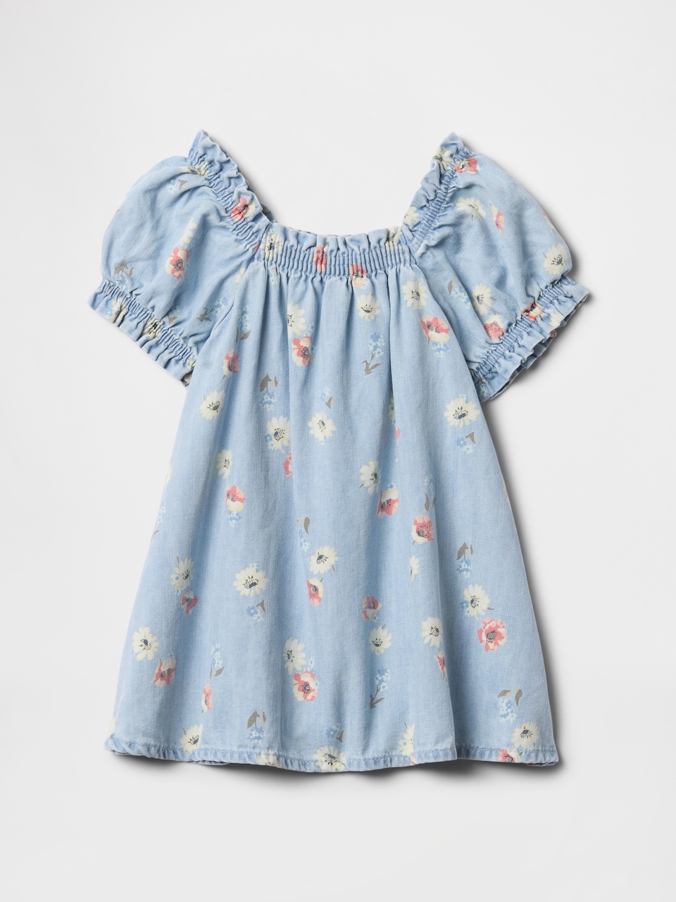 Baby Floral Denim Dress