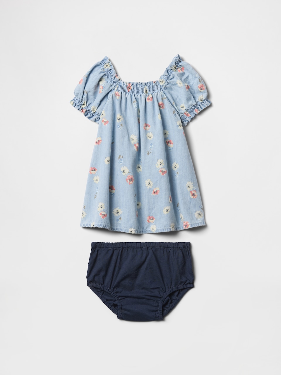 Baby Floral Denim Dress