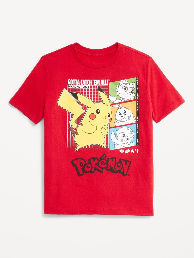 T-shirt à imprimé Pokémon unisexe pour Enfant