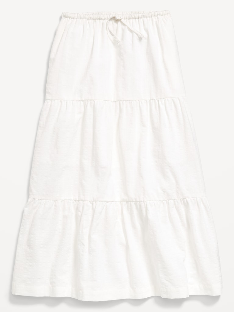 Tiered Swing Midi Skirt for Girls