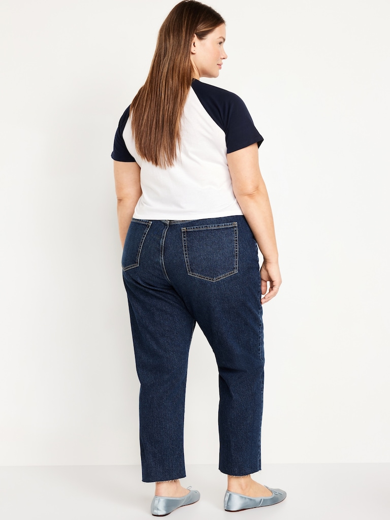 Curvy High-Waisted OG Straight Button-Fly Ankle Jeans
