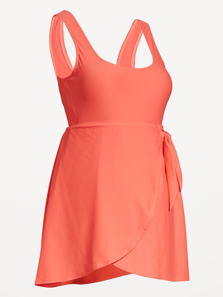 Maternity Classic Wrap Swim Dress