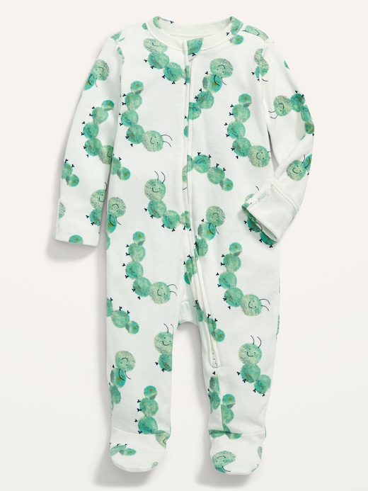 Unisex Unisex Caterpillar Print Sleep & Play 2-Way Zip Footed One-Piece for Baby on clearance at Old Navy — 40% off