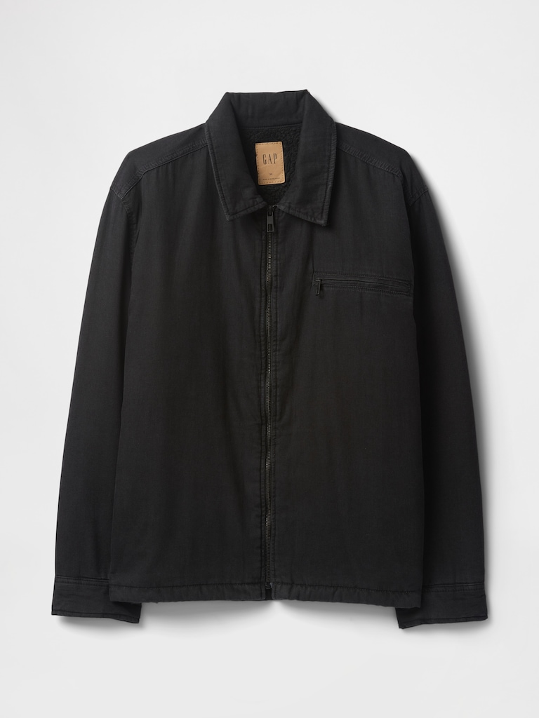 Sherpa-Lined Shirt Jacket