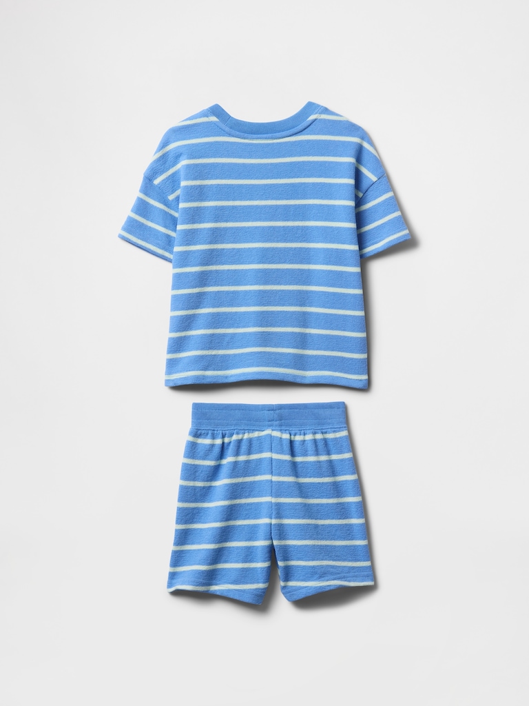Baby & Toddler Terry Textured Stripe Outfit Set