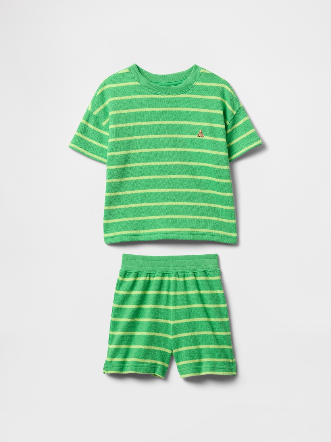 Baby & Toddler Terry Textured Stripe Outfit Set