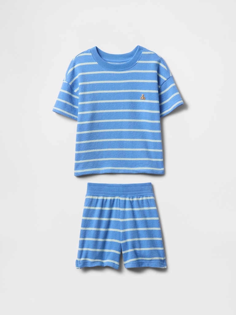Baby & Toddler Terry Textured Stripe Outfit Set