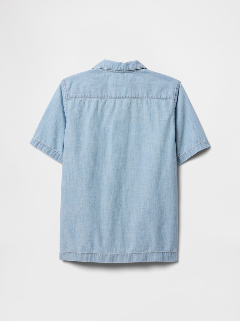 Kids Chambray Boxy Vacay Shirt