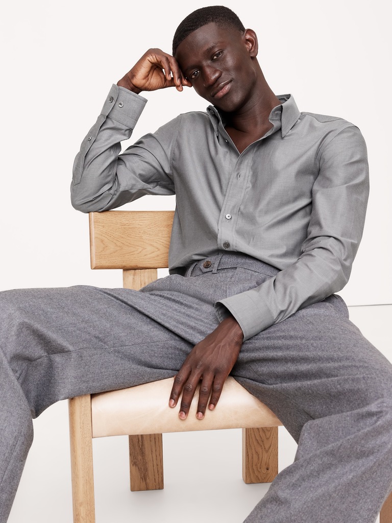 Slim-Fit Wrinkle-Resistant Dress Shirt