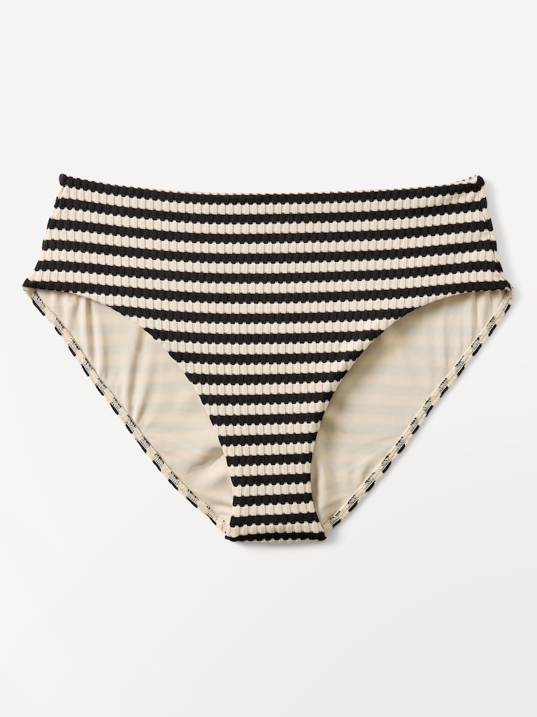High Waist Yarn Dye Swim Bottom