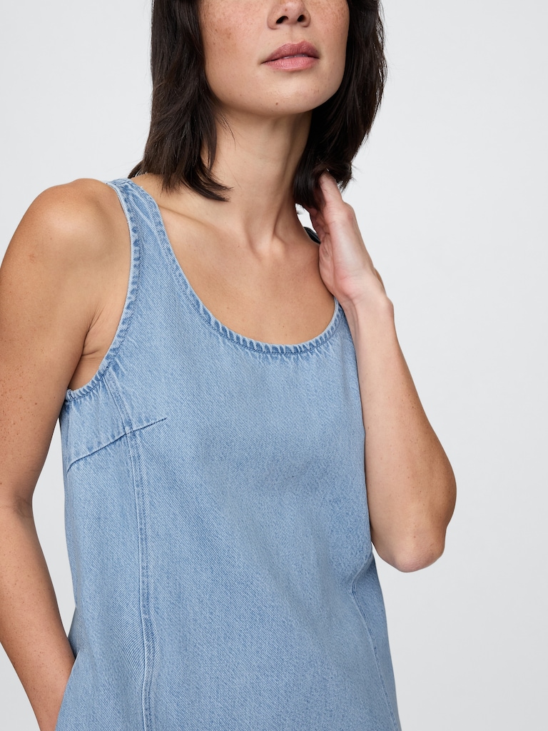 UltraSoft Denim Mini Shift Dress