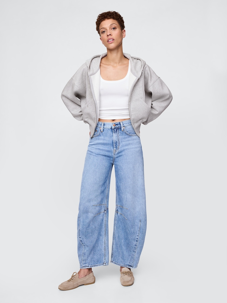 VintageSoft Full-Zip Wedge Hoodie