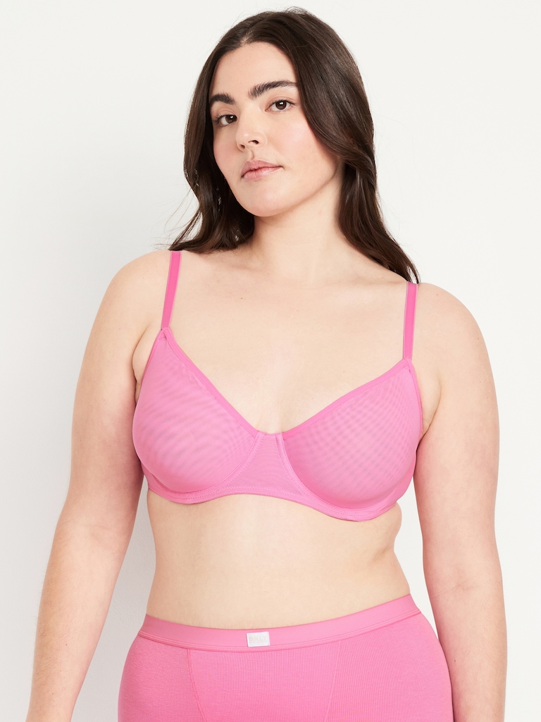 Mesh Balconette Bra