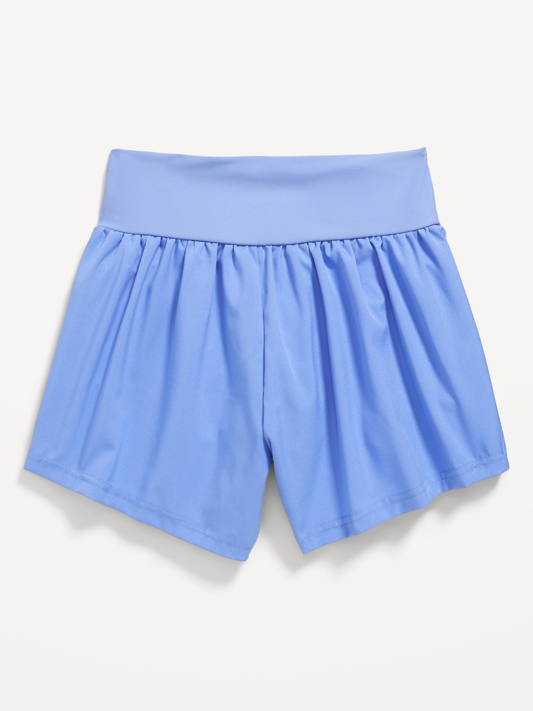 High-Waisted StretchTech Performance Shorts for Girls