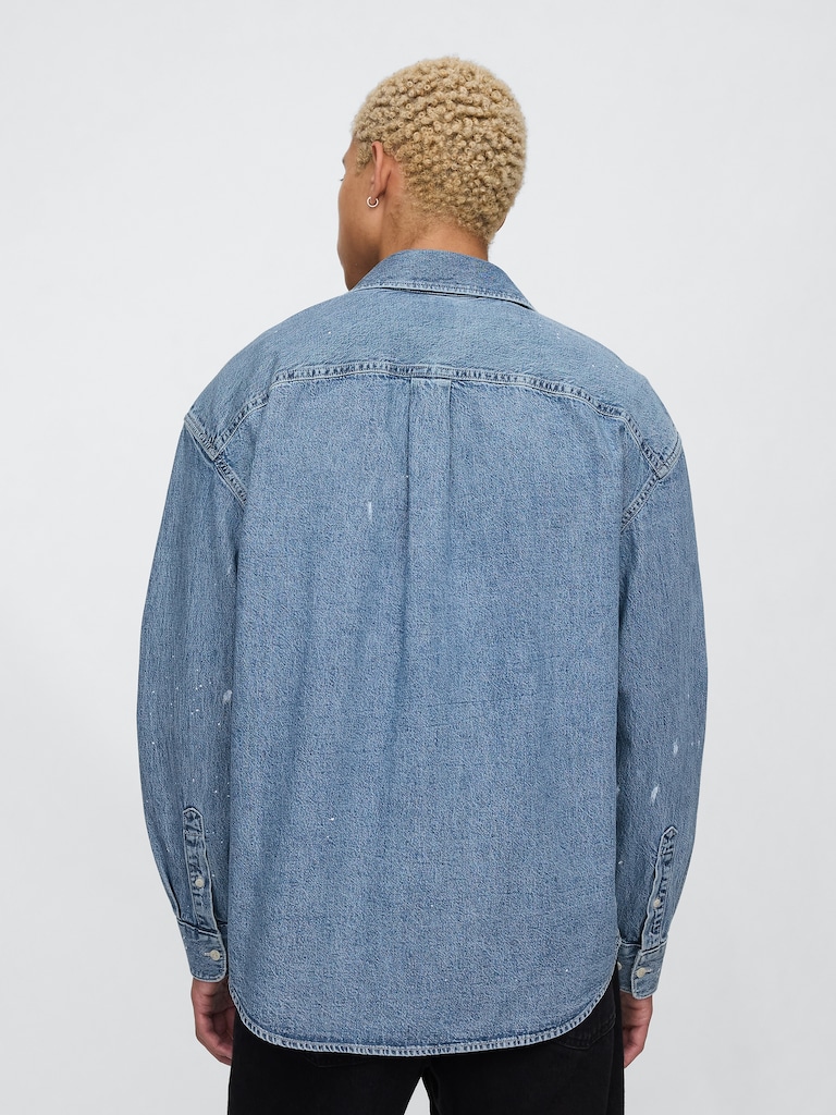 Painted Denim Big Shirt